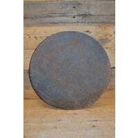 thumb-Moeder met 2 kinderen ronde gietijzeren plaat-5