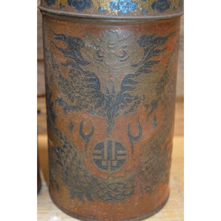 Retro Chinese blikken set van 2-2