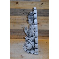 thumb-Zittend betonnen beeld van Shiva meditatie met sierlijke achtergrond-3