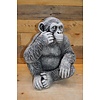 LoodsVol, Tuinbeelden Betonnen beeld van een chimpansee met aansprekend uiterlijk