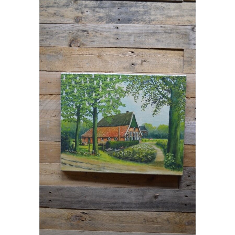 Landelijk schilderij van G.J. Bruil 1984-1