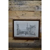 LoodsVol, Tweedehands Ingelijste litho Grutstraat Doetinchem 1910 eiken lijst
