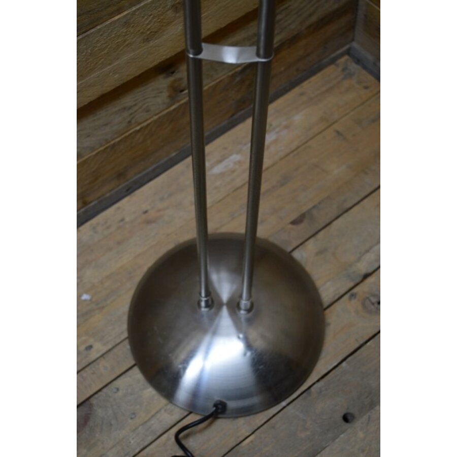 Metalen staande lamp met glazen kapjes-5