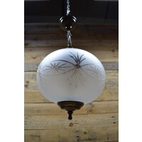 thumb-Vintage hanglamp mid century met geslepen glazen bol – sfeerlamp-6