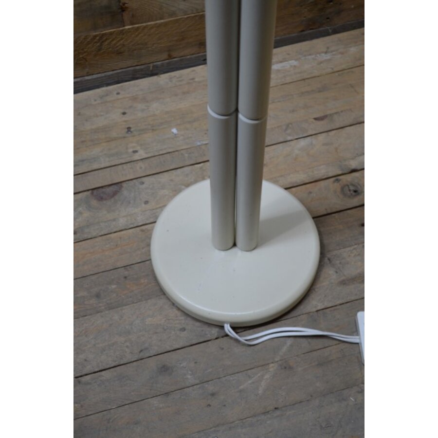 Vintage staande vloerlamp jaren 70 van beukenhout met beweegbare lampen-5