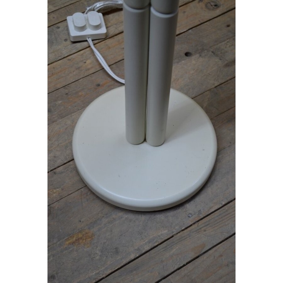 Vintage staande vloerlamp jaren 70 van beukenhout met beweegbare lampen-8