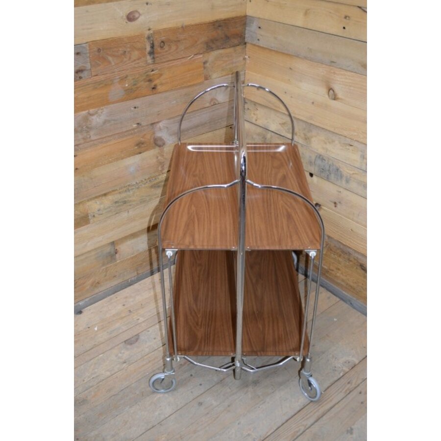 Retro serveerwagentje inklapbaar-3