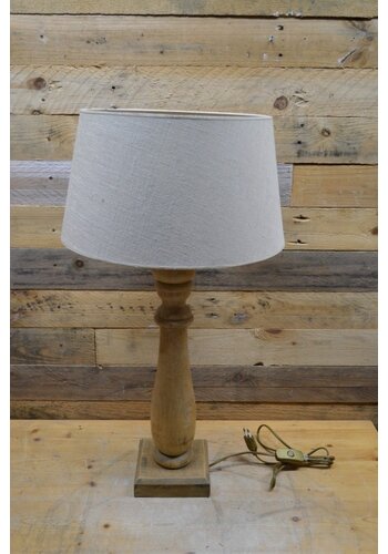 Schemerlamp met houten poot 
