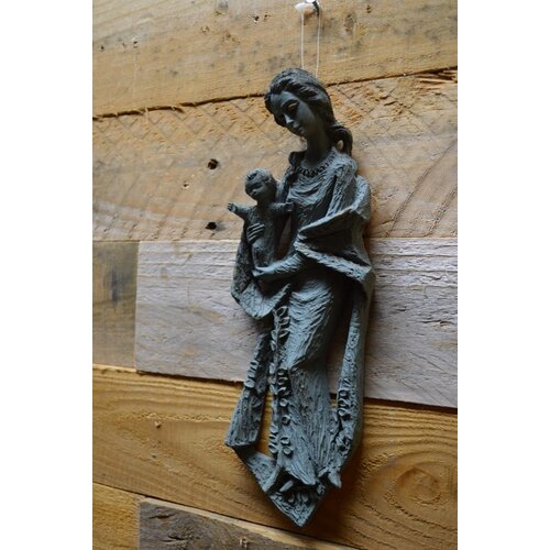 Modern wandbeeld Maria met kind 