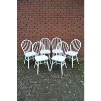 thumb-Witte keukenstoelen 6 stuks-1