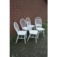 thumb-Witte keukenstoelen 6 stuks-3