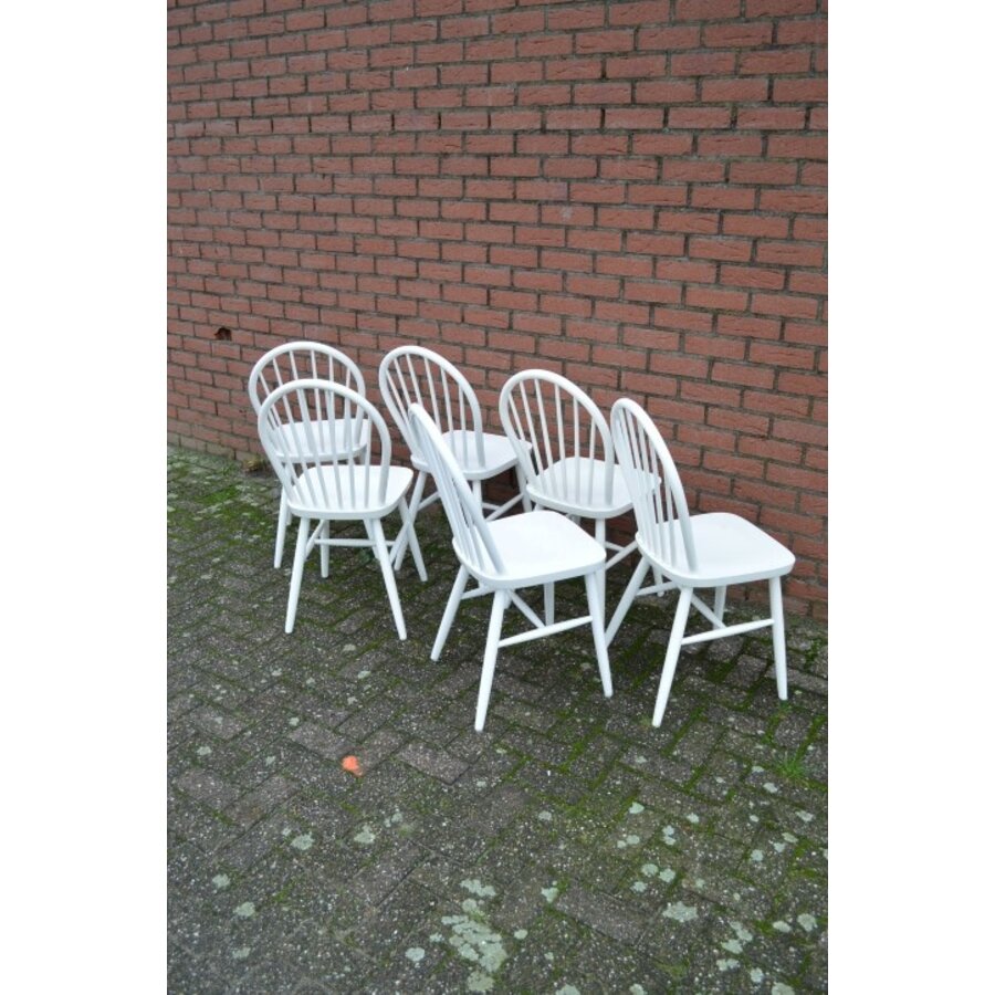 Witte keukenstoelen 6 stuks-7