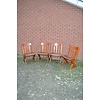 LoodsVol, Tweedehands Robuuste eiken stoelen met leder bekleed 4 stuks