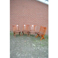 thumb-Robuuste eiken stoelen met leder bekleed 4 stuks-1