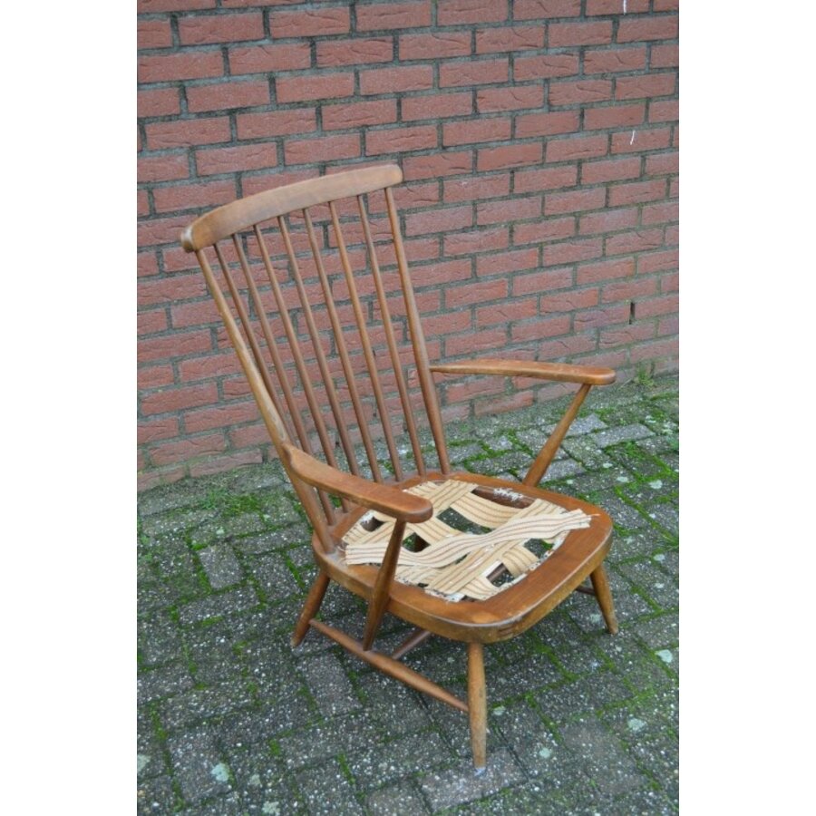 Retro armfauteuil met kussens opknapper-4