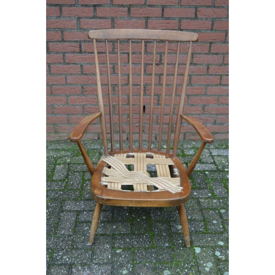 Retro armfauteuil met kussens opknapper-5