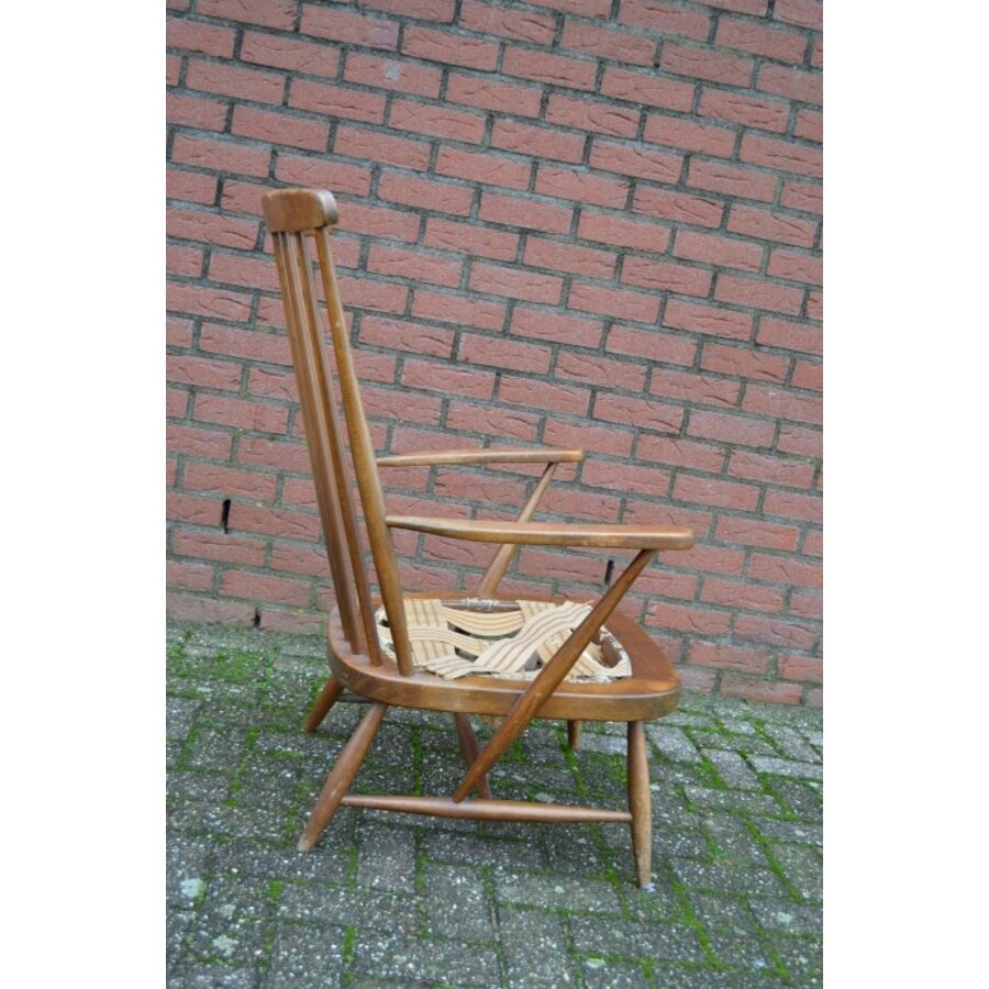 Retro armfauteuil met kussens opknapper-6