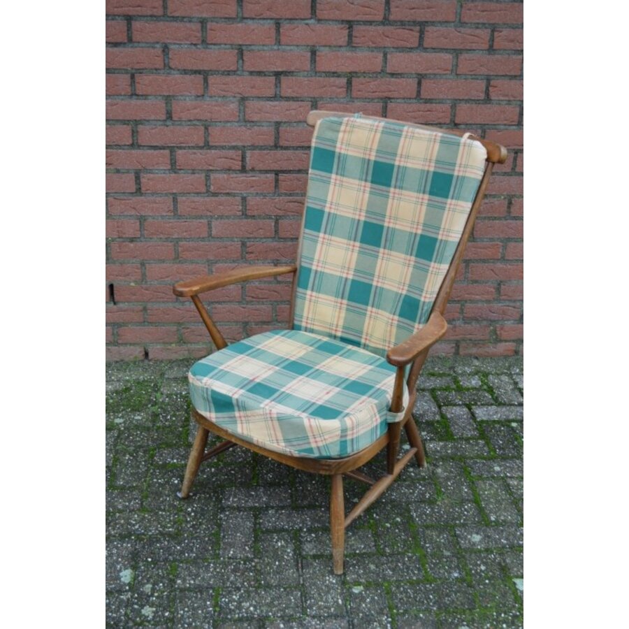 Retro armfauteuil met kussens opknapper-1