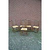 LoodsVol, Tweedehands Eiken knopstoelen met biezen zitting 5 stuks