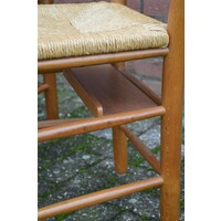 thumb-Eiken Kerkknopstoelen met biezen mat-4