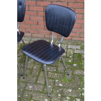 thumb-Twee Retro Soudexvinyl Stoelen Skai Leder Zwart, 3 stuks-3