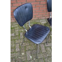 thumb-Twee Retro Soudexvinyl Stoelen Skai Leder Zwart, 3 stuks-4