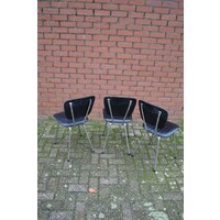 thumb-Twee Retro Soudexvinyl Stoelen Skai Leder Zwart, 3 stuks-6