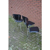 thumb-Twee Retro Soudexvinyl Stoelen Skai Leder Zwart, 3 stuks-7