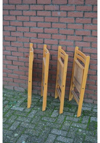 Klapstoelen Mid Century beukenhout 