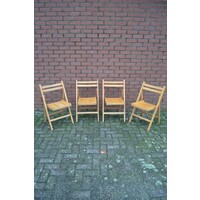 thumb-Klapstoelen Mid Century beukenhout, set van 4-4