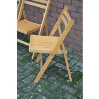 thumb-Klapstoelen Mid Century beukenhout, set van 4-5