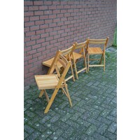 thumb-Klapstoelen Mid Century beukenhout, set van 4-7