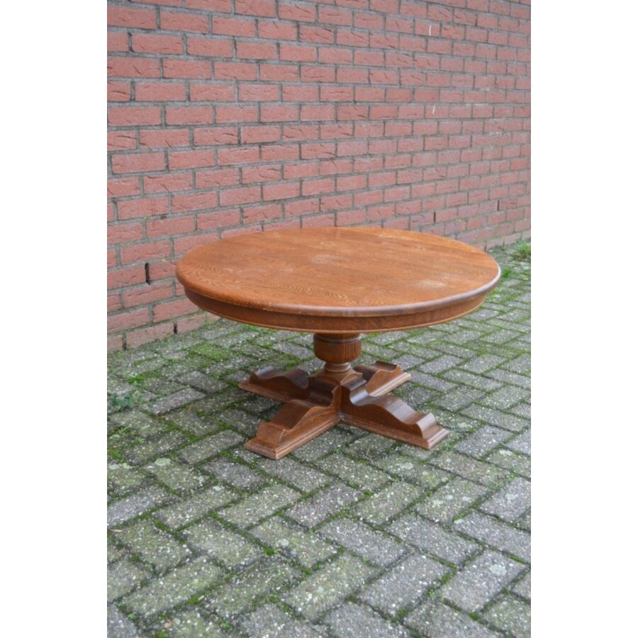 Ronde eiken salontafel-5