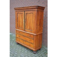 thumb-Biedermeier Kabinet kast kersen of linnenkast-2