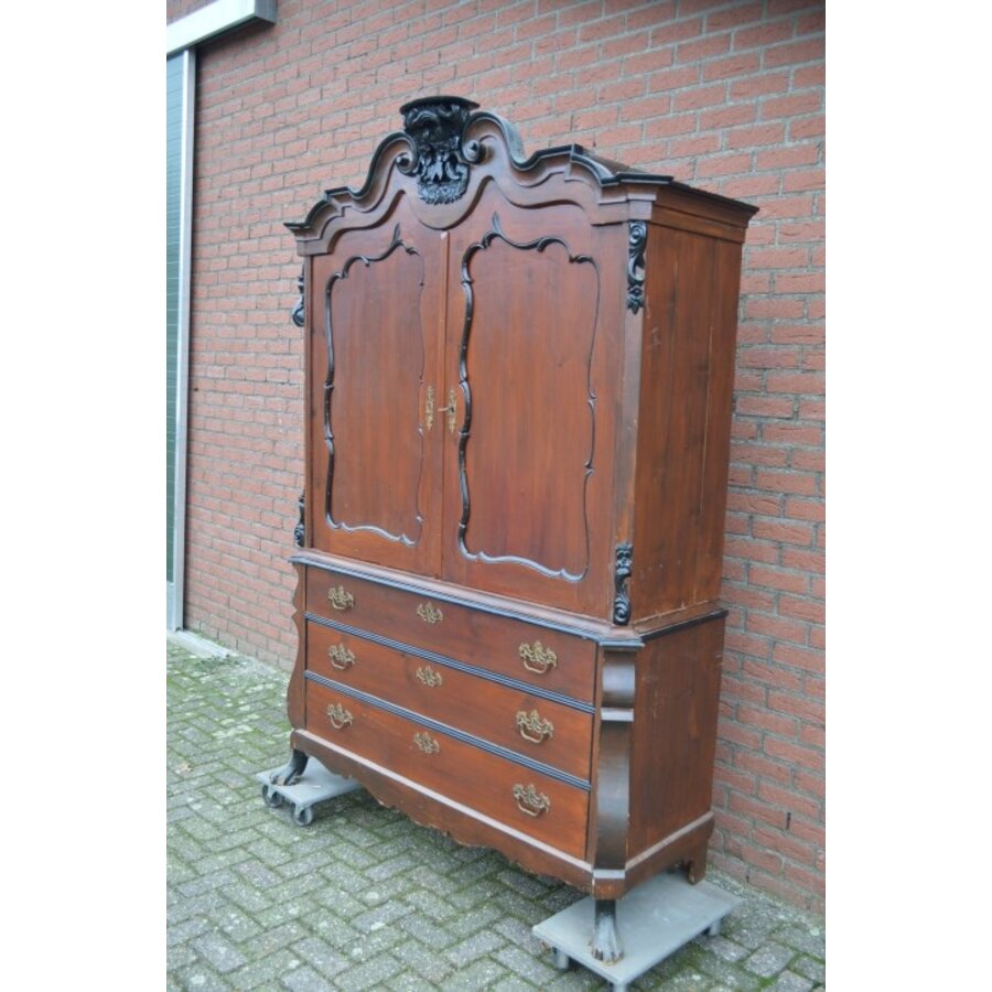 Antiek kabinet linnenkast-4