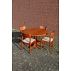 LoodsVol, Tweedehands Retro Scandinavisch design eethoek tafel met 4 stoelen