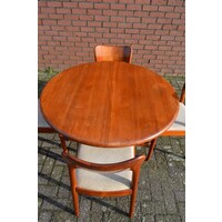 thumb-Retro Scandinavisch design eethoek tafel met 4 stoelen-5