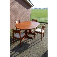 thumb-Retro Scandinavisch design eethoek tafel met 4 stoelen-7