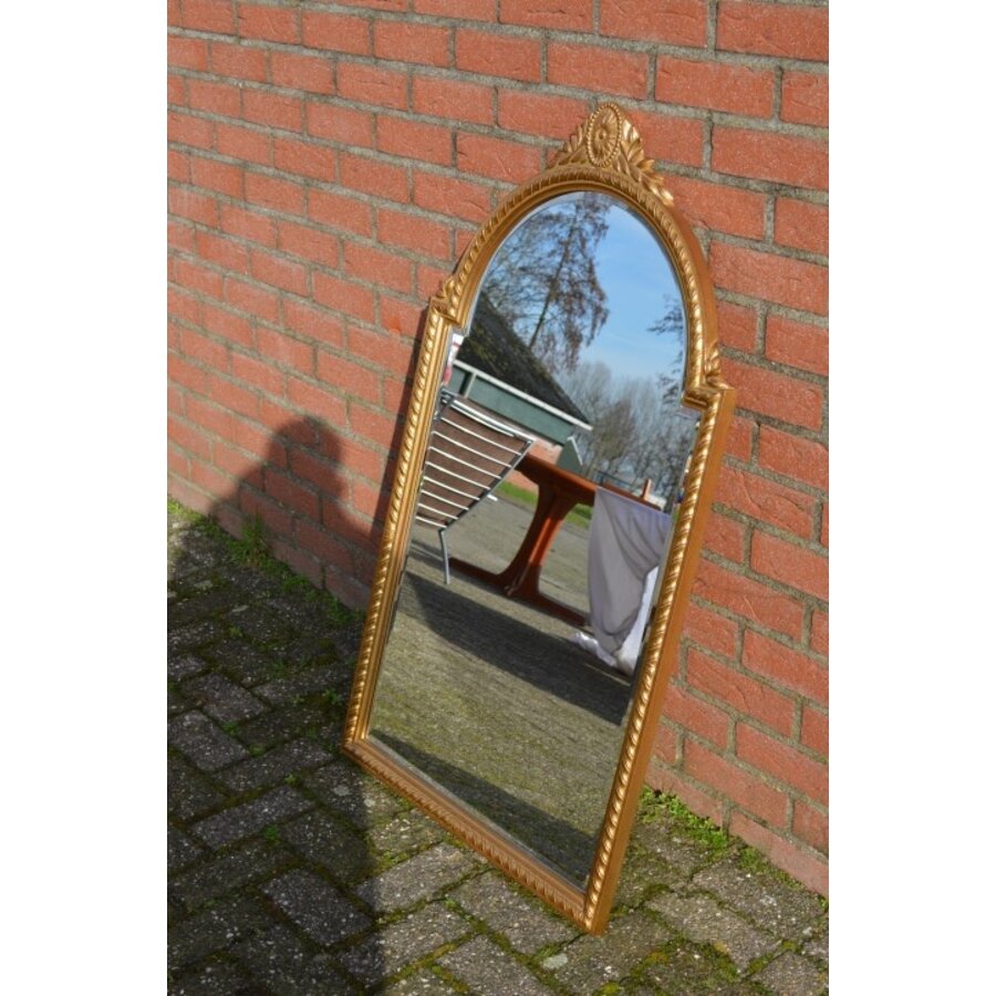 Vintage Deknudt spiegel met facet geslepen glas-4