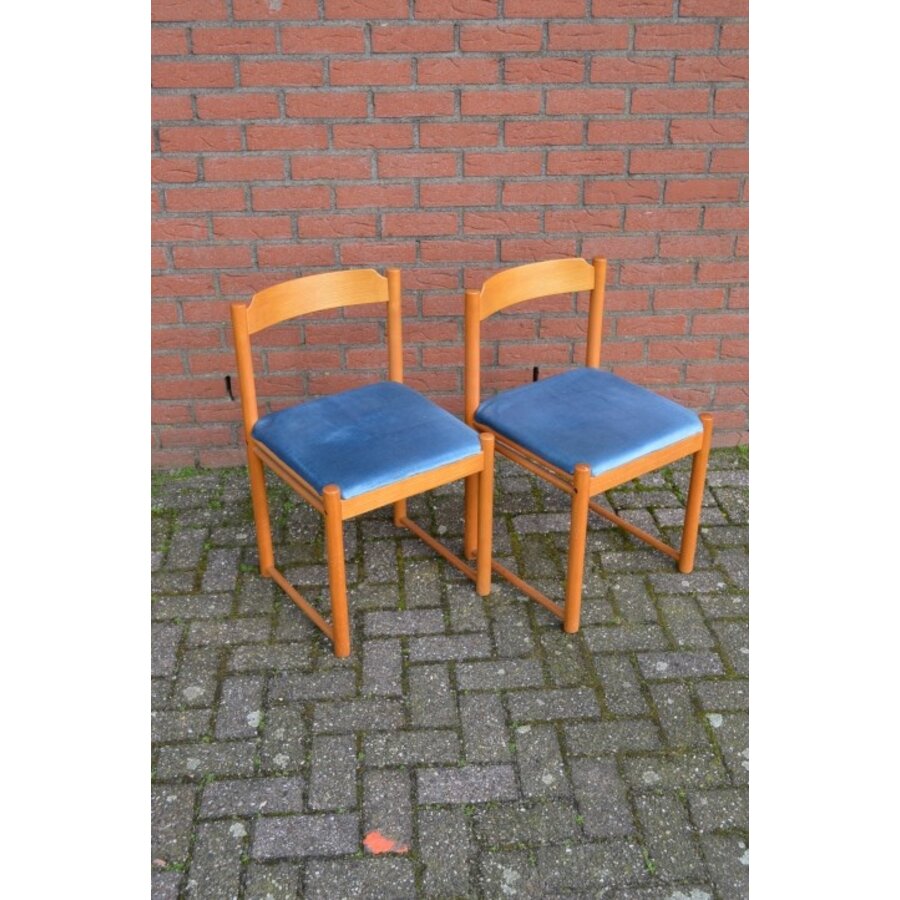 Houten design stoeltjes set van 2-1