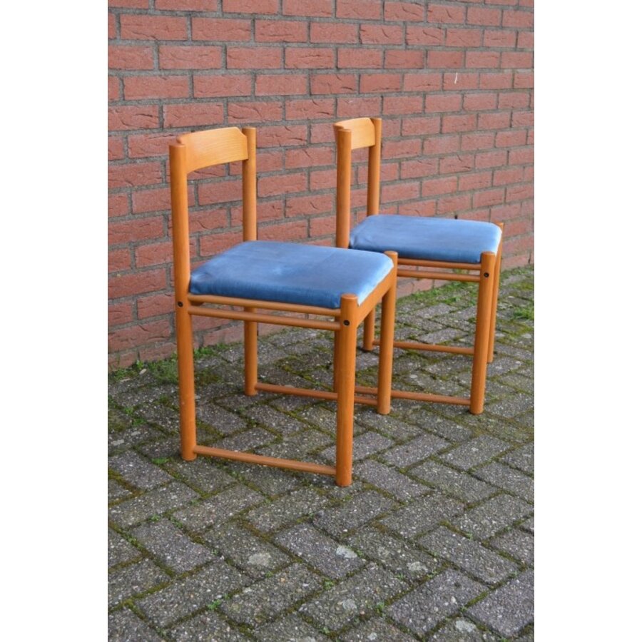 Houten design stoeltjes set van 2-2