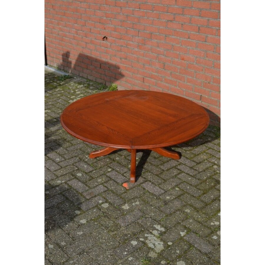 2 in 1 salontafel vierkant/rond massief eiken-3