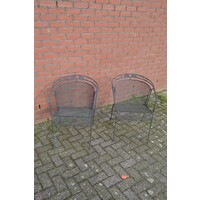 thumb-Metalen tuinstoelen met armleuning set van 2-2