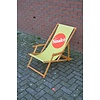 Vintage houten strandstoel inklapbaar