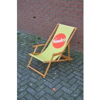 thumb-Vintage houten strandstoel inklapbaar-1