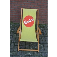 thumb-Vintage houten strandstoel inklapbaar-3