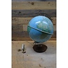 LoodsVol, Tweedehands Wereldbol met lamp kunststof en houten poot