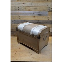 thumb-Decoratie koffer hout met leer-5