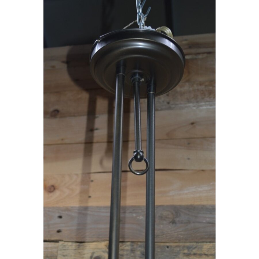 Hanglamp met 2 glazen kappen en verstelbaar-5