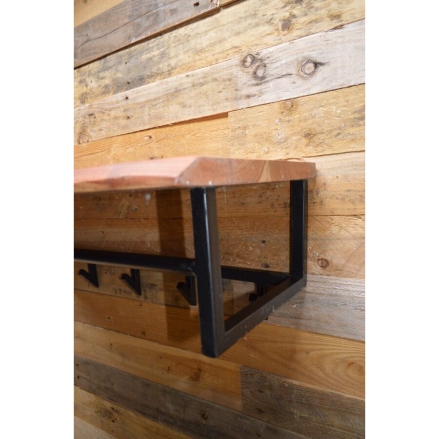 Kapstok metaal met hout-3